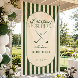 Golf "Last Swing before the Ring" Bridal Welcome Banner