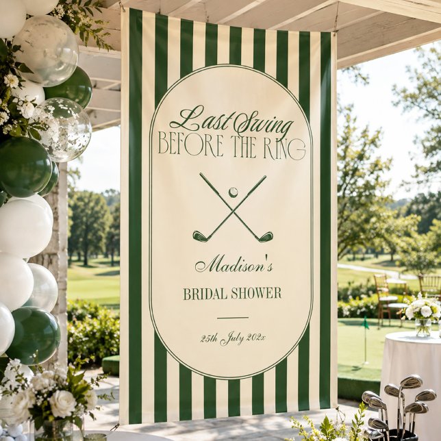 Golf "Last Swing before the Ring" Bridal Welcome Banner (Creator Uploaded)