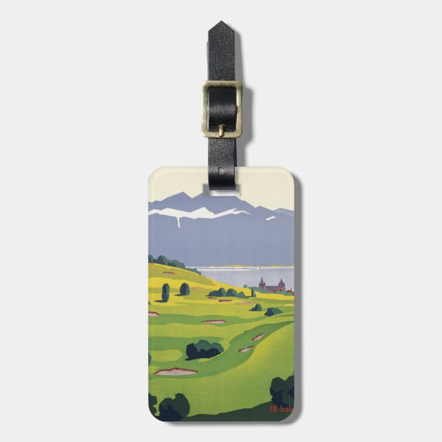Golf Lausanne Switzerland Luggage Tag (Front Vertical)