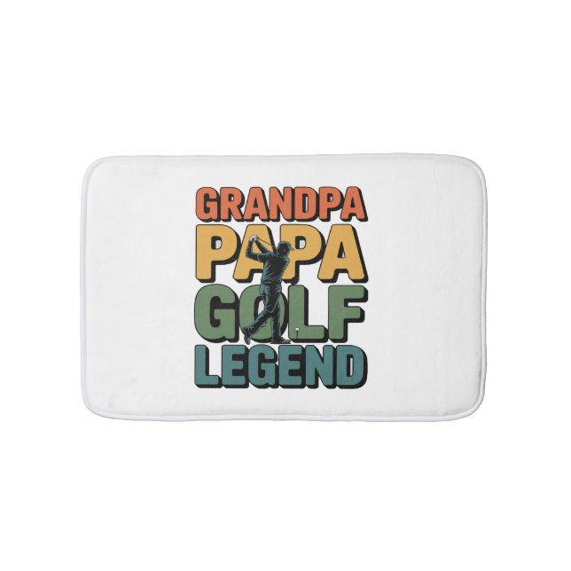 Golf Legend Grandpa Papa Bath Mat (Front)