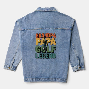 Golf Legend Grandpa Papa Denim Jacket