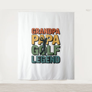 Golf Legend Grandpa Papa Tapestry
