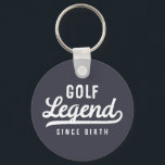 Golf Legend Since Birth Funny Modern Vintage Key Ring<br><div class="desc">Design is composed of vintage style typography - Funny Humourous - Golf Legend Since Birth.</div>