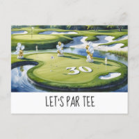 Golf Let’s Par tee 30th Birthday for golfer party