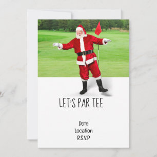 Golf Let’s Par tee Christmas party for Golfer Invitation