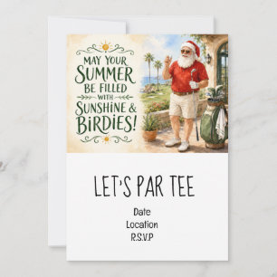 Golf Let’s Par tee Christmas party for Golfer Invitation
