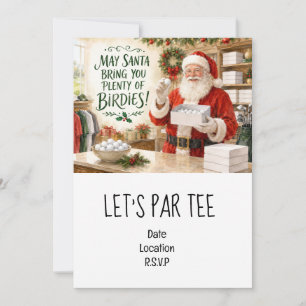 Golf Let’s Par tee Christmas party for Golfer Invitation