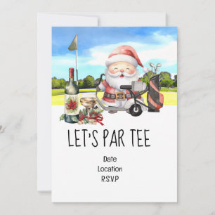 Golf Let’s Par tee Christmas party for Golfer Invitation