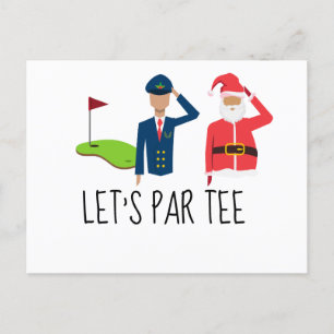 Golf Let’s Par tee Christmas party for pilot Postcard