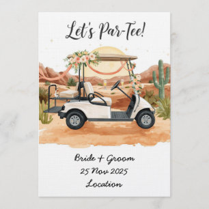 Golf Let’s Par-Tee! Golf Wedding in Arizona Invitation