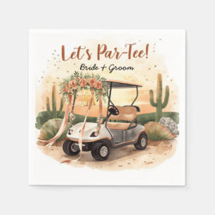Golf Let’s Par-Tee! Golf Wedding in Arizona Napkin