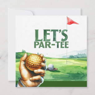 Golf Let’s Par-Tee Putting Green Party Invitation