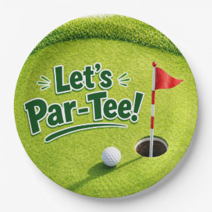 Golf Let’s Par-Tee Putting Green Party Paper Plate
