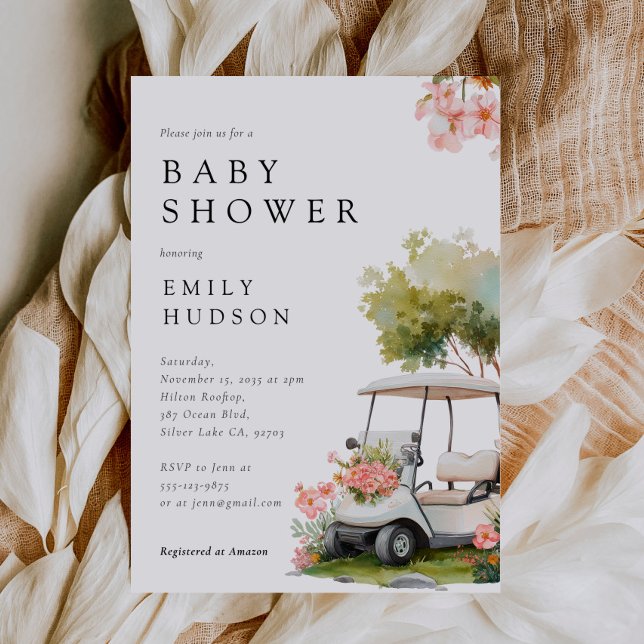 Golf Let's Par-tee Baby Shower Invitation (Creator Uploaded)