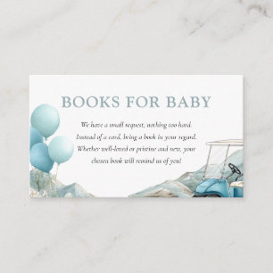 Golf Let's Par-tee Boy Baby Shower Books Enclosure Card