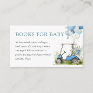 Golf Let's Par-tee Boy Baby Shower Books Enclosure Card