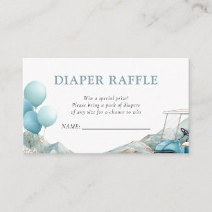 Golf Let's Par-tee Boy Baby Shower Diaper Raffle Enclosure Card