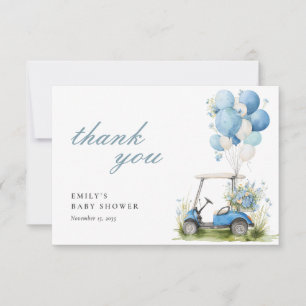 Golf Let's Par-tee Boy Baby Shower Thank You Card