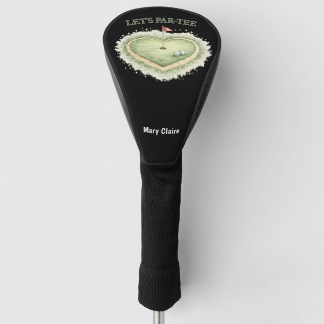 Golf Let's Par Tee for Wedding  Head Cover (Front)
