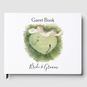 Golf Let's Par tee with Bride and Groom Wedding Guest Book