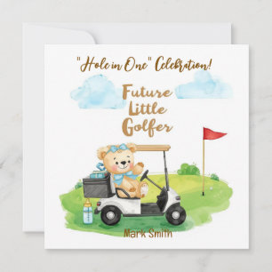 Golf Little Golfer Baby Boy Shower Invitation