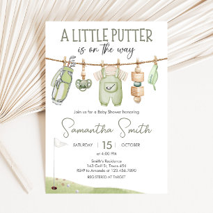 Golf Little Putter Baby Shower Invitation