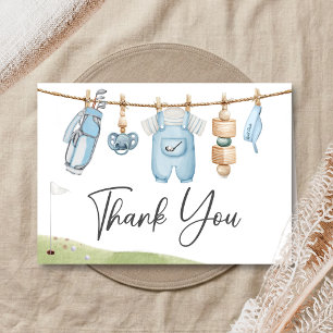 Golf Little Putter Baby Shower Thank You Card
