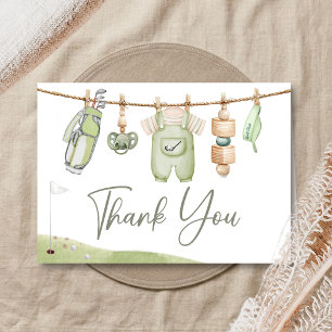 Golf Little Putter Baby Shower Thank You Card