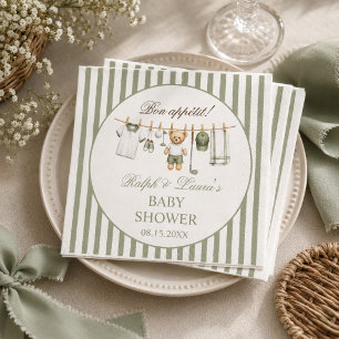 Golf Little Putter Bear Baby Shower Napkin