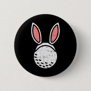 Golf Ll Bunny Ears Funny Golfing Easter Golfer Gif 6 Cm Round Badge
