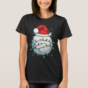 Golf Ll Santa Hat Men Womens Christmas Golfing Xma T-Shirt