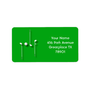 Golf Logo With Golf Ball Clubs Birdie Eagle Golfer Label