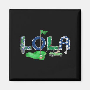 Golf lola hole in one golf 1st birthday boy party  magnet