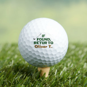 Golf Lost and Found Name Humor Design Balls