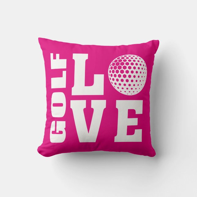 Golf Love Pink Cushion (Front)