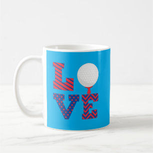 Golf Love Word Art Coffee Mug