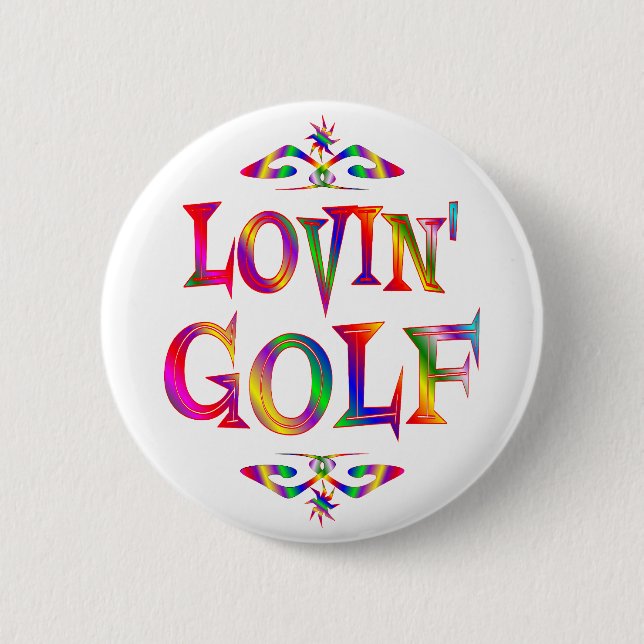 Golf Lover 6 Cm Round Badge (Front)