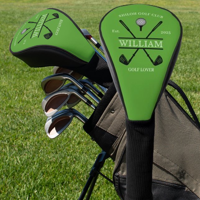 Golf Lover Cross Club Green Golf Head Cover (Creator Uploaded)