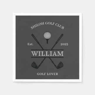 Golf Lover Cross Club Paper Napkin