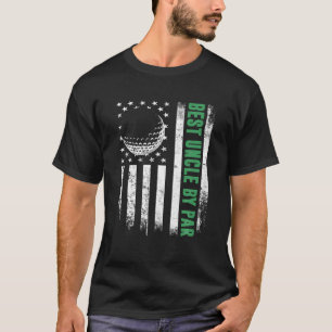 Golf Lover Gifts USA American Flag Best Uncle By P T-Shirt