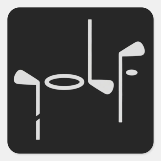 Golf Lover Golfer Golfing Club Square Sticker (Front)