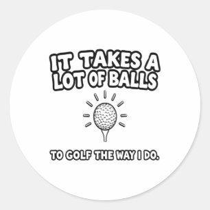 Golf Lover T-Shirt Design Classic Round Sticker