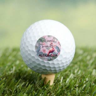 Golf Lovers Personal Christmas Flamingo  Balls
