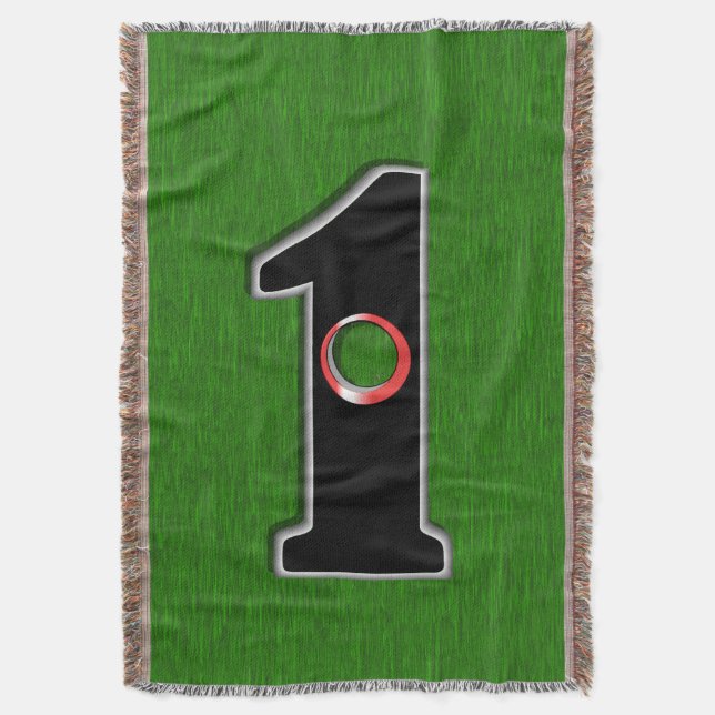 Golf Lucky Hole in One Throw Blanket (Front Vertical)