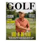 Golf Magazine Cover, Fun Golf Gift for Hole in One