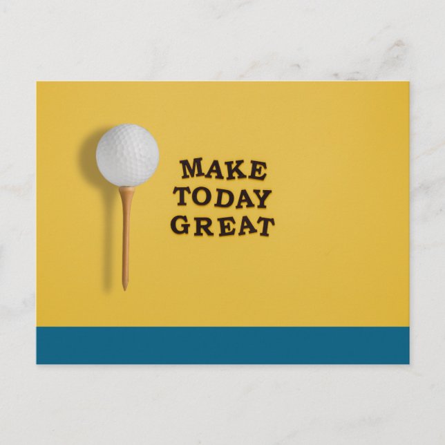 Golf Make today great Greeting Card (Front)