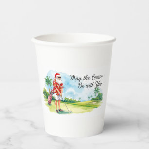 Golf  May the course be with you for Christmas Paper Cups