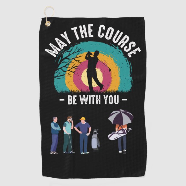 Golf  May the course be with you for golfer Towel (Front)