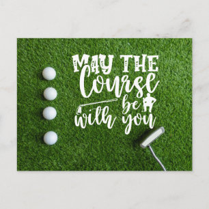 Golf May the Course be with you Postcard