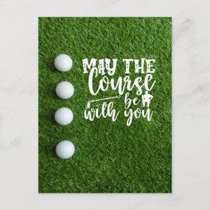 Golf May  the Course be with you  Postcard